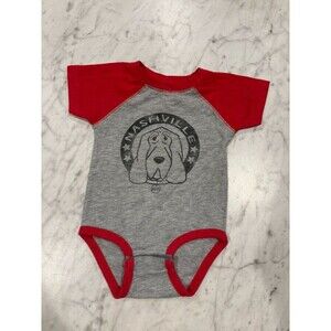 Red and Grey Ole Red Nashville Graphic “Baseball Tee” Baby Bodysuit- 6m